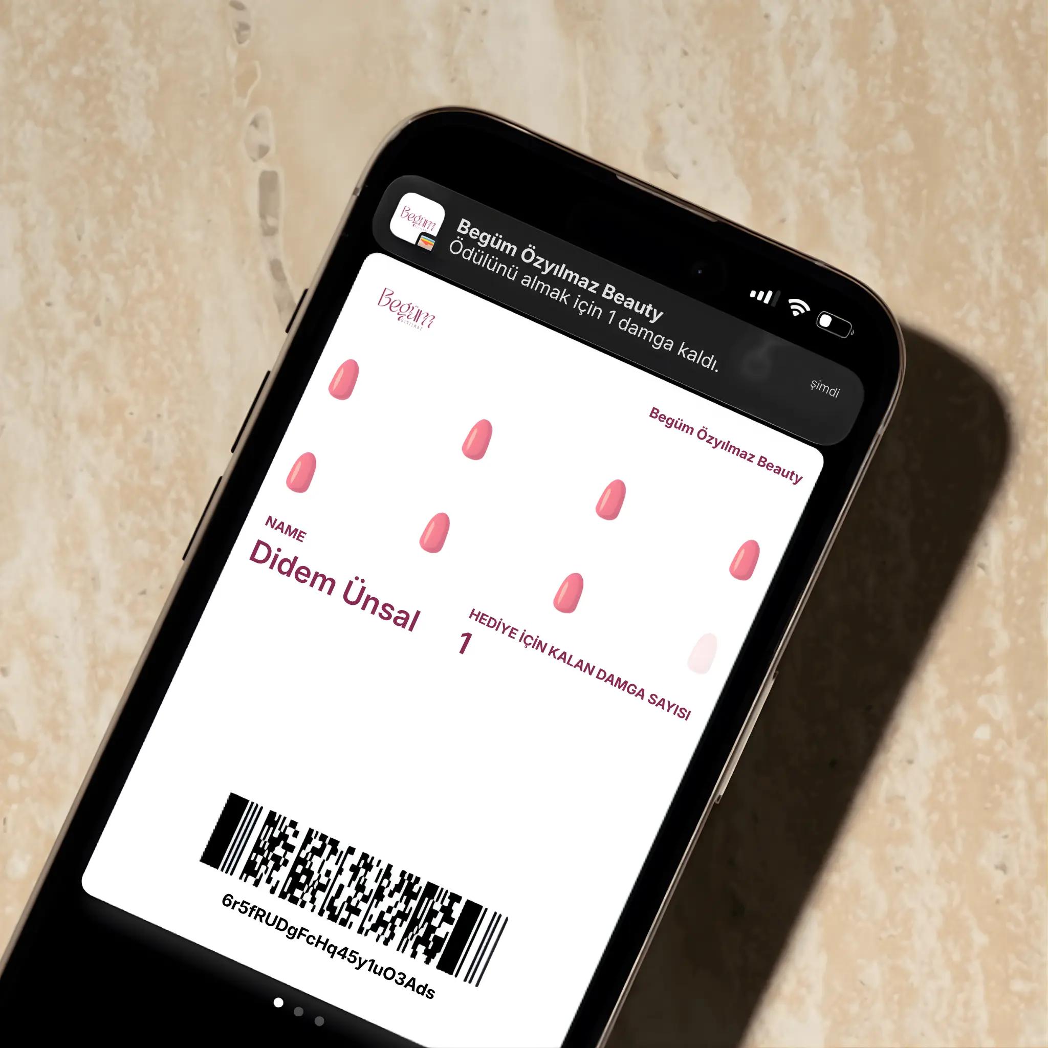 Digital loyalty card saved to Apple Wallet and Google Wallet using Perkstar software